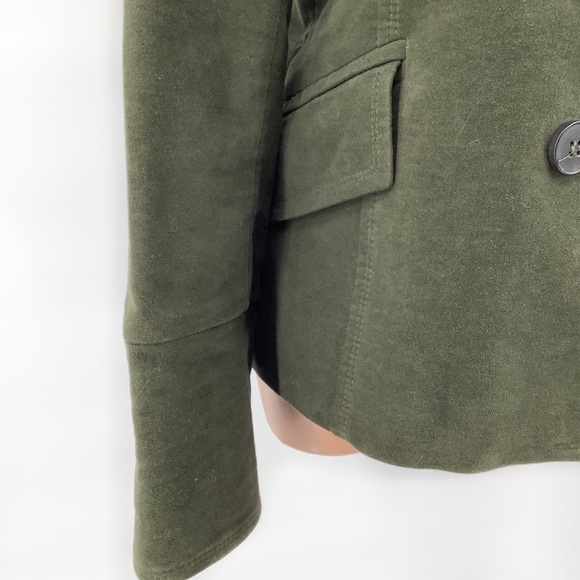 Zara Woman Green Button Up Jacket Sz L - Picture 3 of 9